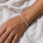 Brățară cu perle naturale albe de cultură și argint 925 - imagine 2