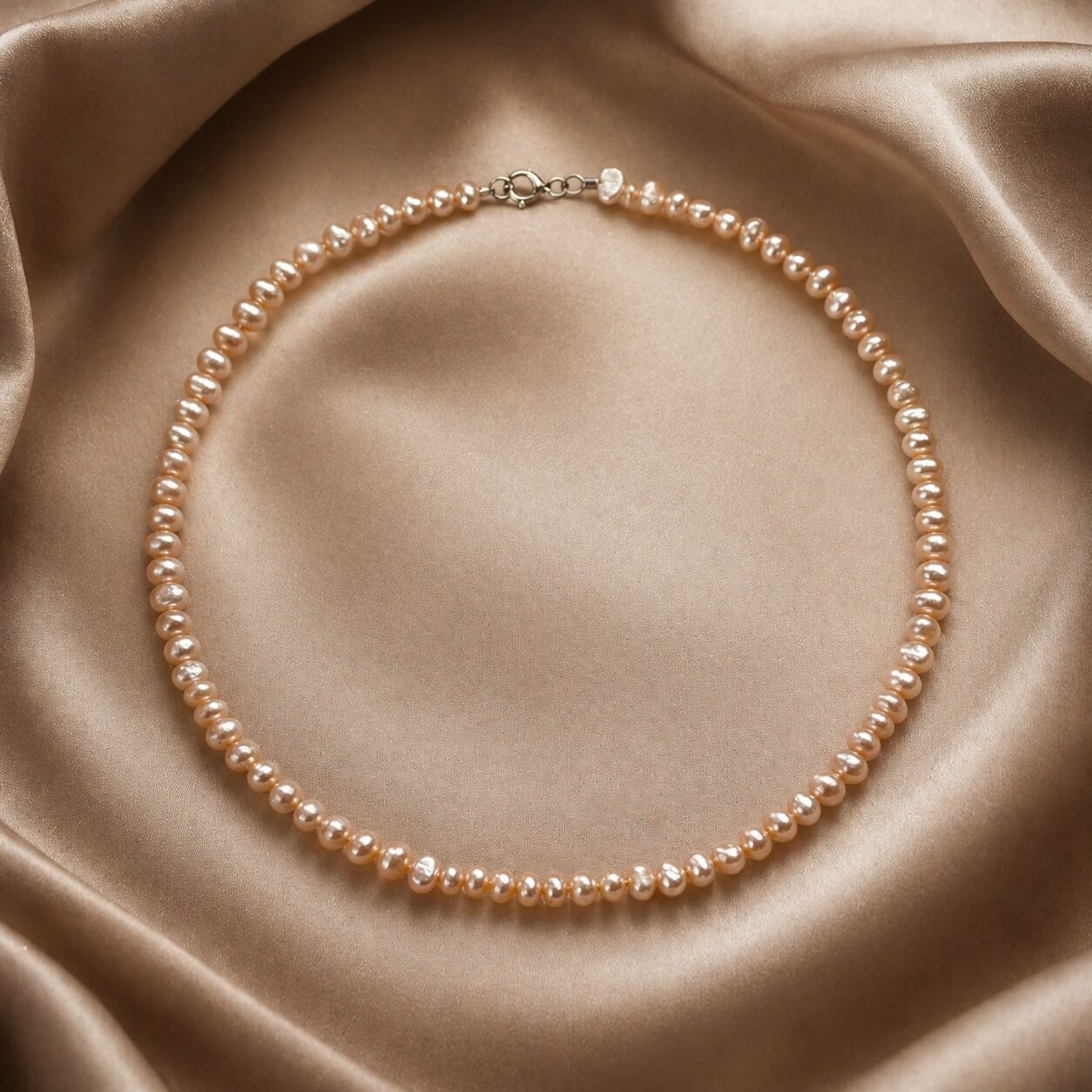 8343348b-5c46-4391-b932-8bbb5005324d Colier cu Perle de Cultură Crem-Rose - imagine 1