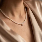Colier cu Perle Naturale Albe de Cultură și Cristal Swarovski - imagine 2