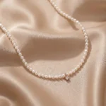 Colier cu Perle Naturale Albe de Cultură și Cristal Swarovski