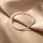 Brățară cu Perle Naturale Albe de Cultură și Argint 925 - Pearls & Silver