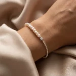 Brățară cu Perle Naturale Albe de Cultură și Argint 925 - Pearls & Silver - imagine 2