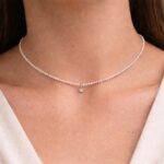 Colier Perle naturale de Cultură Argint 925 și cristal Swarovski Bella - imagine 2