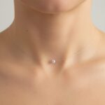 Colier pe Fir Transparent cu Cristal Swarovski Taietura Rose Cut 6mm si Argint 925 - imagine 2