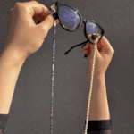 Lant Ochelari din argint 925 cu Perle Naturale si Hematite - imagine 3