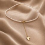 Colier cu perle naturale si AUR 14K Gold Angel - imagine 2