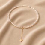 Colier cu perle naturale si AUR 14K Gold Angel - imagine 4