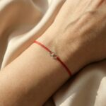 Brățară cu zale inimă pe șnur reglabil - imagine 2