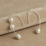 Cercei Arc cu Perle din Argint 925