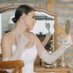 Cercei cu Perlă și Lanț din Argint 925 - imagine 2