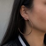 Cercei Rotunzi Rose Gold - imagine 2