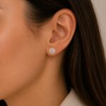 Cercei din argint 925 cu diamante de laborator (Moissanite) - imagine 2